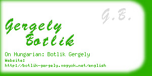 gergely botlik business card
